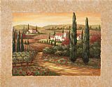 Vivian Flasch Famous Paintings - Tuscan Sunset II